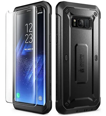 For Samsung Galaxy S8 / S8 Plus Case SUPCASE Holster Cover+Tempered Glass Screen • £23.49