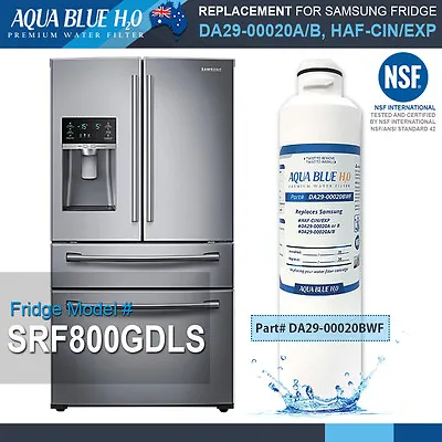 Aqua Blue DA2900020BWF Water And Ice Fridge Filter For SAMSUNG SRF714NCDBLS • $36.95