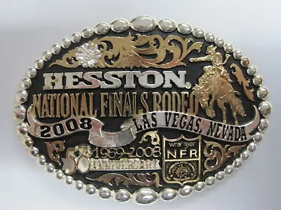 Hesston Gold & Silver 2008 NFR Cowboy Rodeo Adult Buckle New • $89