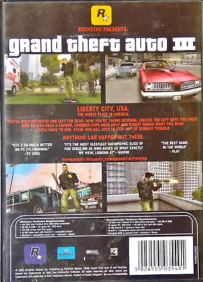 Grand Theft Auto III 3 PC CD-Rom Game Complete With Manual & Poster • $11.95