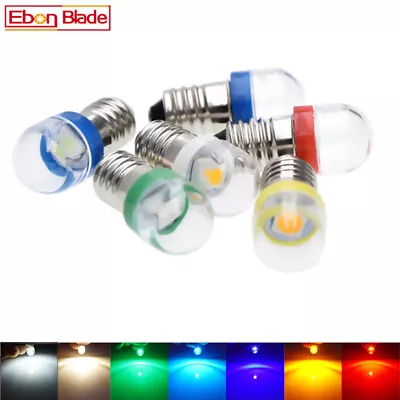 E10 Lamp LED Bulb 12V 12 Volt DC 7 Colors MES 1447 Screw For Torch Bike Bicycle • $2.98