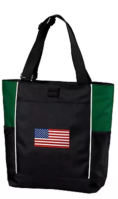 American Flag Tote Bag US Flag Shopper Tote Beach Bag Carry All Bag • $19.99