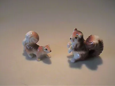 Two Vintage 1960's Miniature Bone China Squirrels  • $12.50