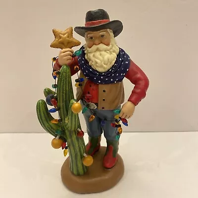 Midwest Santa Figure 7.75” Tall Decorating Cactus With Christmas Lights • $12.99