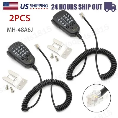 2pcs MH-48A6J 6-Pin Mic For Yaesu FT-2600 FT-2800 FT-2900 FT-2900R FT-3000 Radio • $28.98