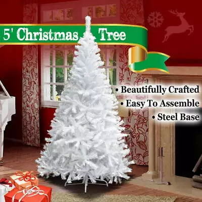 NEW White 5' Classic Pine Christmas Xmas Artificial Tree -With Solid Metal Stand • $21.55