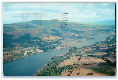 1956 Aerial View Of Hoosac Lake Mt Greylock In Cheshire MA Posted Trees Postcard • $14.98