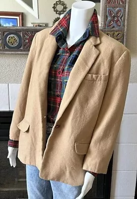 Vintage Orvis 100% Camel Hair Coat Jacket Single Breast Blazer Womens Size 16 • $30