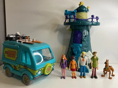 £19.99 • Buy Scooby Doo Mystery Machine Van And Lighthouse With 5 Figures
