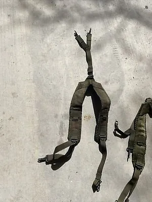 US Army Military ALICE LC-2 LC2 Load Bearing Suspenders OD Green • $10.99