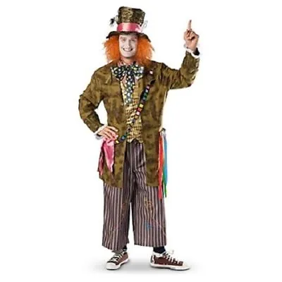 ADULT~S~MAD HATTER COSTUME+HAT+Orange Hair~Alice In Wonderland~NWT~Disney Store • $179.99