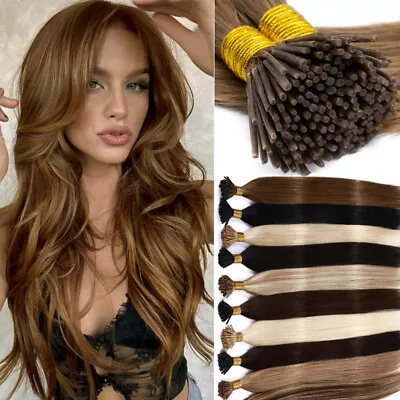 Brown Pre Bonded I Tip Hair Extensions 100S 200S Remy Real 100% Human Hair 100gr • $82.52