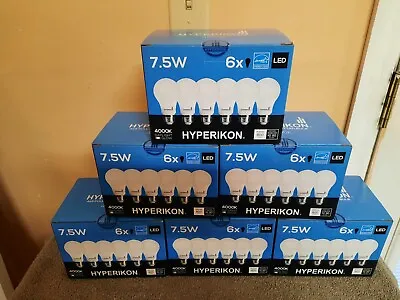 Hyperikon A19 Bulbs  7.5W 4000K 800 Lumens 12-pk (FB19-40) • $13.99