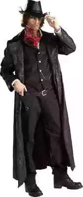 Gun Slinger Cowboy Western Duster Outlaw Fancy Dress Halloween Adult Costume • $139.28