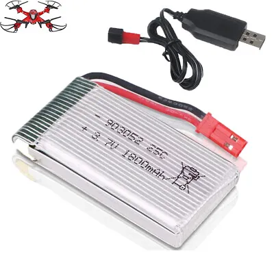 3.7V 1800mah Lipo Battery 25C 903052 Plug USB Charger For RC Quadcopter Drone UK • £8.89