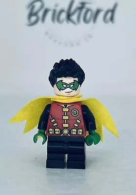 LEGO® Robin Minifigure Green Mask Medium Legs Yellow Cape Batman Sh651 • $6.29