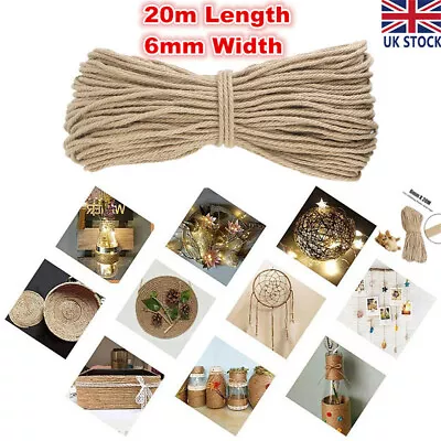 £11.99 • Buy 20M Hemp Rope Thick Scratch Post Rope Sisal Rope For Cat Scratcher/Garden Repair