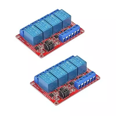 2pcs DC 12V 4 Channel Relay Module With Optocoupler Red Board Support High Or... • $15.58
