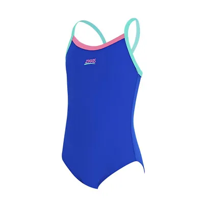 Zoggs Girls Kerrawa Colour Block Swimsuit Age 12-13 Swimming RRP £22 • £12.97