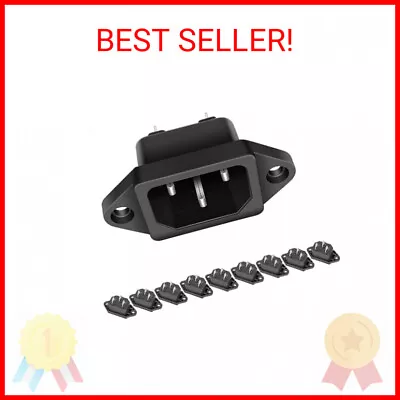 10 Pack AC 250V 10A IEC 320 C14 Panel Mount Plug Adapter Power Connector Socket  • $12.69