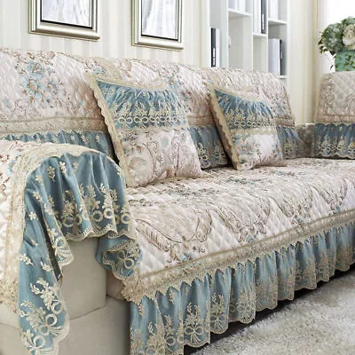 European Lace Linen Jacquard Sofa Covers 3/2 Seater L Shape Couch Slipcovers New • $25.89