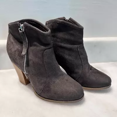 Liliana Womens VINTAGE Y2K Chunky Heel Ankle Booties Brown Size 7 • $20