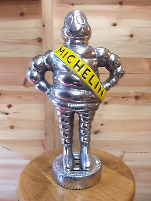 Michelin Man On Tyre In Cast Polished Aluminium 15 Inches Tall - New In Box • £59.99