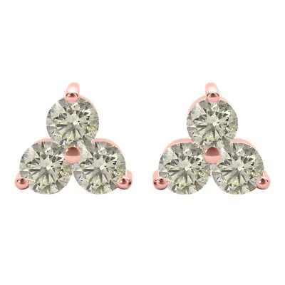 1 Cttw Lab-Grown White Diamond IGL Cert. Stud Earrings For Women In 14K Gold • $594.99