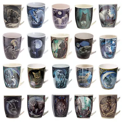 Fantasy Porcelain Mug Coffee Tea Cup Wolf Dragon Cat Lisa Parker Art Boxed Gift • £11.40