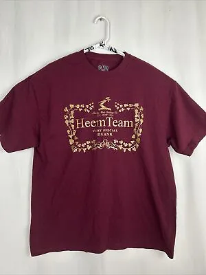 Mens XL T Shirt Short Sleeve Maroon Gold Shady Mob Heem Team Drank • $7.49