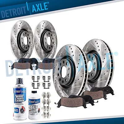 288mm Front & 272mm Rear Drilled Rotor + Ceramic Pads For 2015 -  2021 VW Golf • $178.18