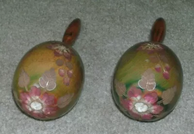 Set Of 2 Hand-carved And Hand-painted Maracas Shaker Instruments 10  Long • $25