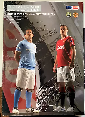 Man City V Man United FA Cup Semi Final 2011 Matchday Football Programme • £1.99