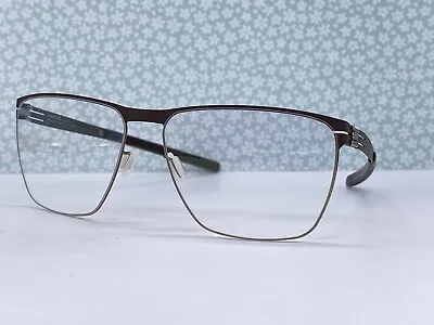 Ic! Berlin Eyeglasses Frames Men Woman Braun Frames Conrad O. Broco Metal Style • £128.38