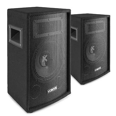 Pair 8  Inch Bedroom DJ PA Party Disco Passive Speakers 800W Max • £115