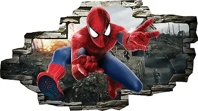 Spiderman Avenger Superhero 3d Wall Stickers Decal Mural Kids Bedroom Decor Z104 • £13.99
