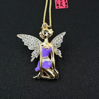 Betsey Johnson Sexy Angel Marilyn Monroe Pendant Charm Necklace Free Gift Bag • $29.99