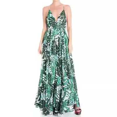 Meghan Fabulous Enchanted Garden Maxi Dress - Palm Beach Green Size XL Women’s • $89