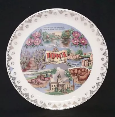 Vintage 7  Iowa State Souvenir Collector Plate EBRINK Made In USA • $9.95