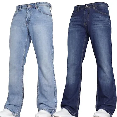 £14.99 • Buy New Mens Bootcut Flared Jeans Wide Leg Trousers Smart Pants Big All Sizes