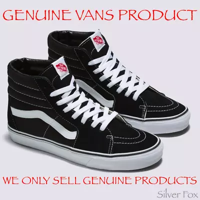 Vans Sk8 Hi High Top Black & White Skate Shoes Sneakers Runners New With Tags • $109