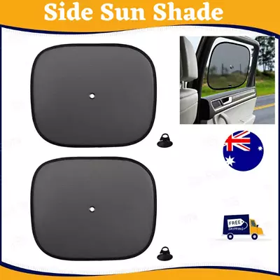 2x Car Side Window Black Mesh Sun Shade Visor Anti-UV Cover Shield For Baby Kids • $3.39