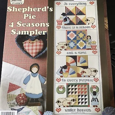 $2 • Buy “SHEPHERDS PIE 4 SEASONS SAMPLER” Counted Cross Stitch Pattern Book NEW