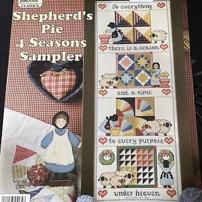 $2 • Buy “SHEPHERDS PIE 4 SEASONS SAMPLER” Counted Cross Stitch Pattern Book NEW