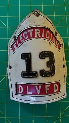 $89.99 • Buy 1960s Dunn Loring VA Fire Rescue Cairns ELECTRICIAN Helmet Shield Badge Leather