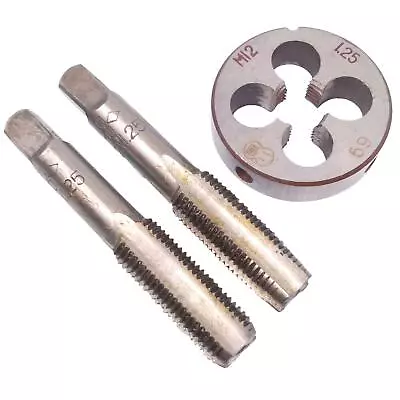 HSS M12 X 1.25mm Taper & Plug Tap & M12 X 1.25mm Die Metric Thread Right Hand • $14.62