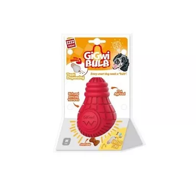 GiGwi Bulb Medium - Chew Dog Toy Interactive Tough Rubber Durable Play Game • £11.49