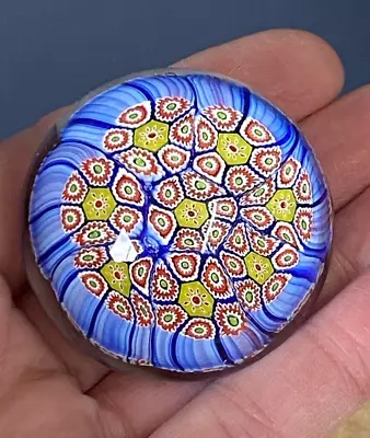 3 Fiori Murano Italy Millefiori Paperweight With Label - Approx 5cm X 3cm • £34.99