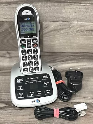 BT BT4500 Big Button Single Cordless Landline Phone Answer Machine Call Blocker • £17.99