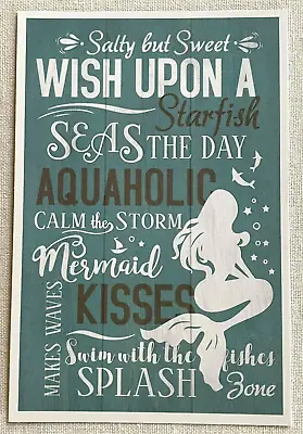 Mermaid Typography - Lantern Press Postcard • $2.25